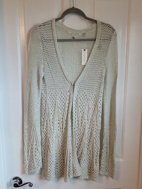 KNITTED & KNOTTED ANTHROPOLOGIE CARDIGAN SWEATER XS X SMALL NEW NWT